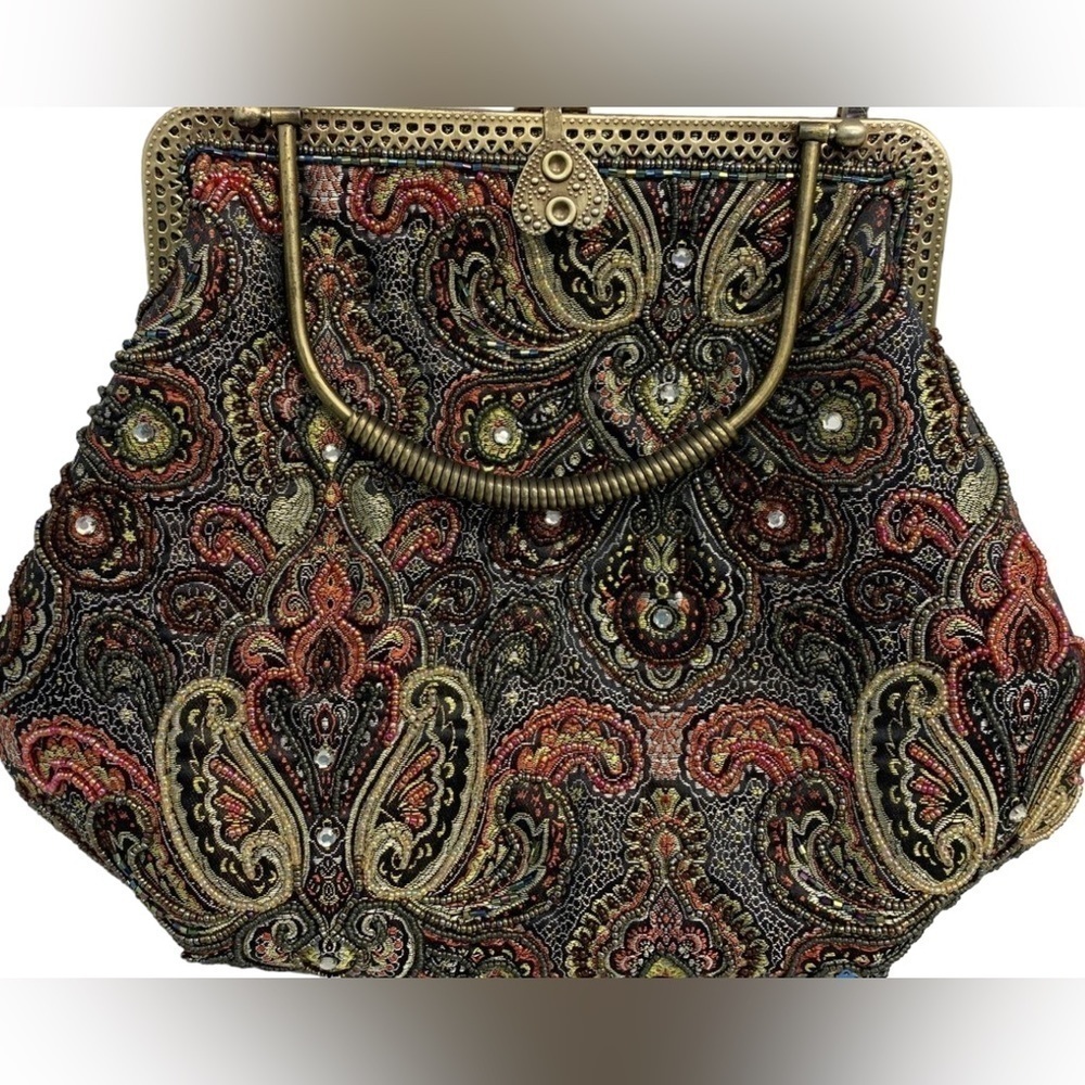 Vintage Beaded Purse with Chain - Picture 2 of 5